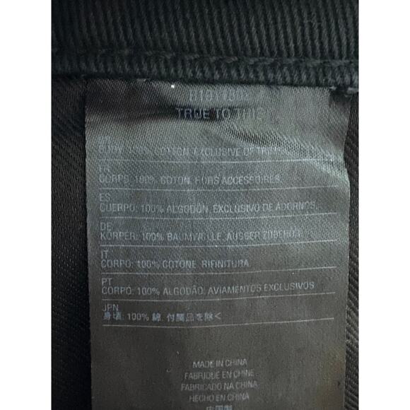 Volcom Black Jean Denim Mini Skirt S 4/6 High Rise Distressed Frayed Hem Grunge - Picture 9 of 11